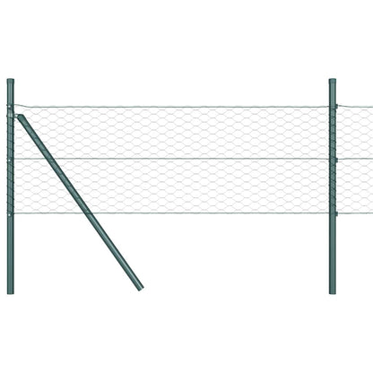 Zaunpfosten Grün 10 x 0,8 m (36 mm Mesh) Stahl und PVC