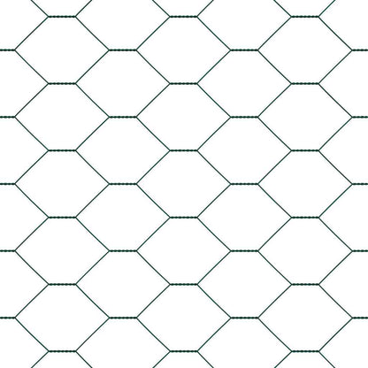 Zaunpfosten Grün 10 x 1 m (50 mm Netz) Stahl und PVC