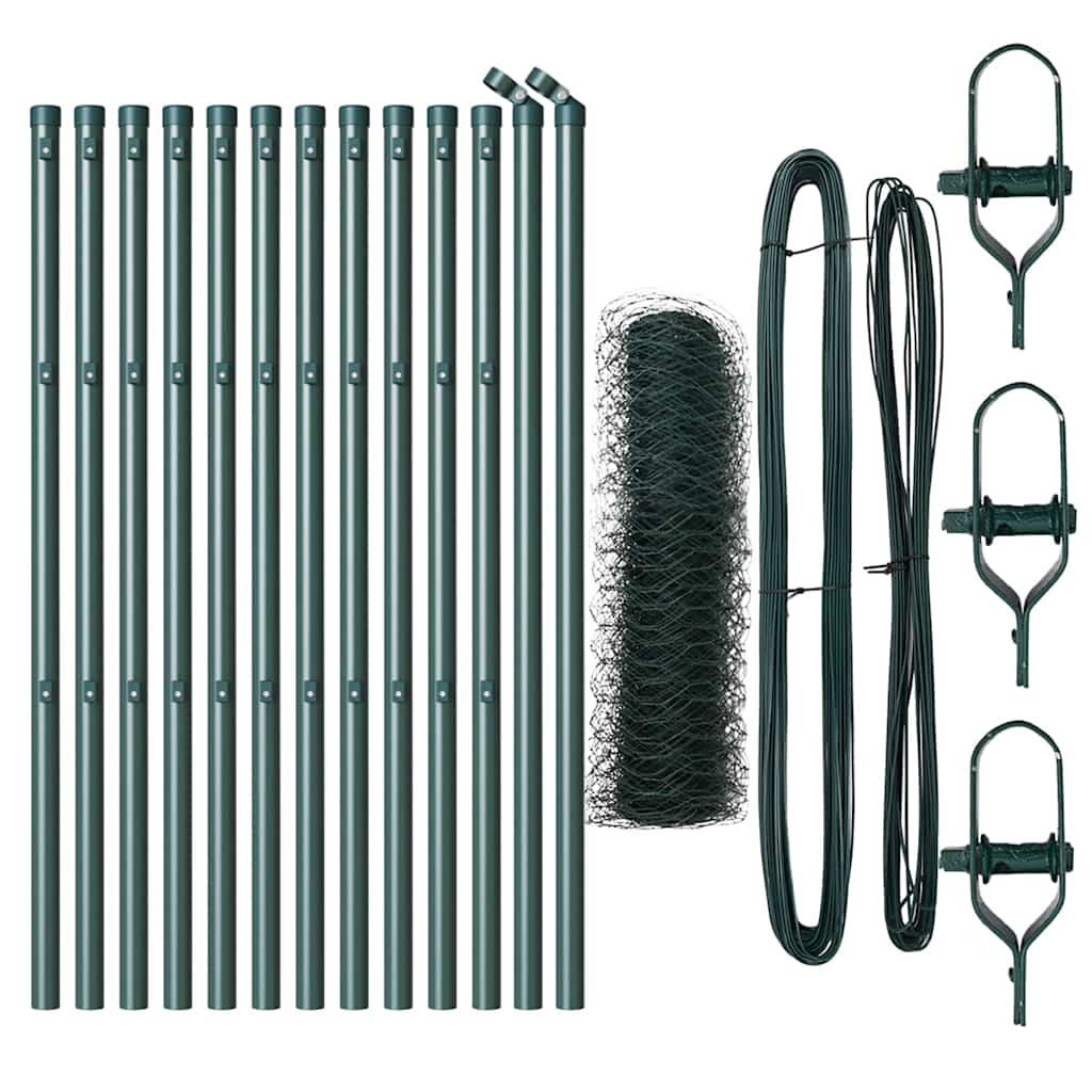 Zaunpfosten Grün 25 x 0,5 m (36 mm Netz) Stahl