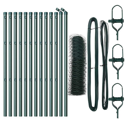 Zaunpfosten Grün 25 x 0,5 m (36 mm Netz) Stahl