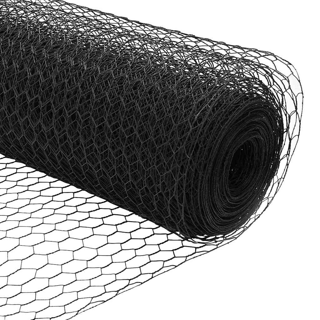 Zaunpfosten Grau 25 x 0,5 m (13 mm Maschen) Stahl