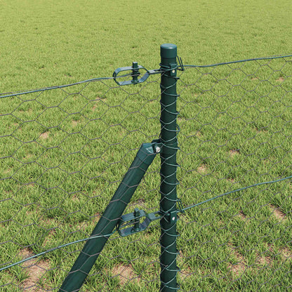 Zaunpfosten Grau 50 x 0,6 m (36 mm Mesh) Stahl und PVC