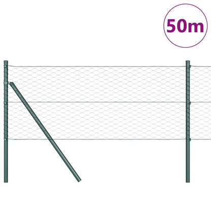 Zaunpfosten Grau 50 x 0,6 m (36 mm Mesh) Stahl und PVC