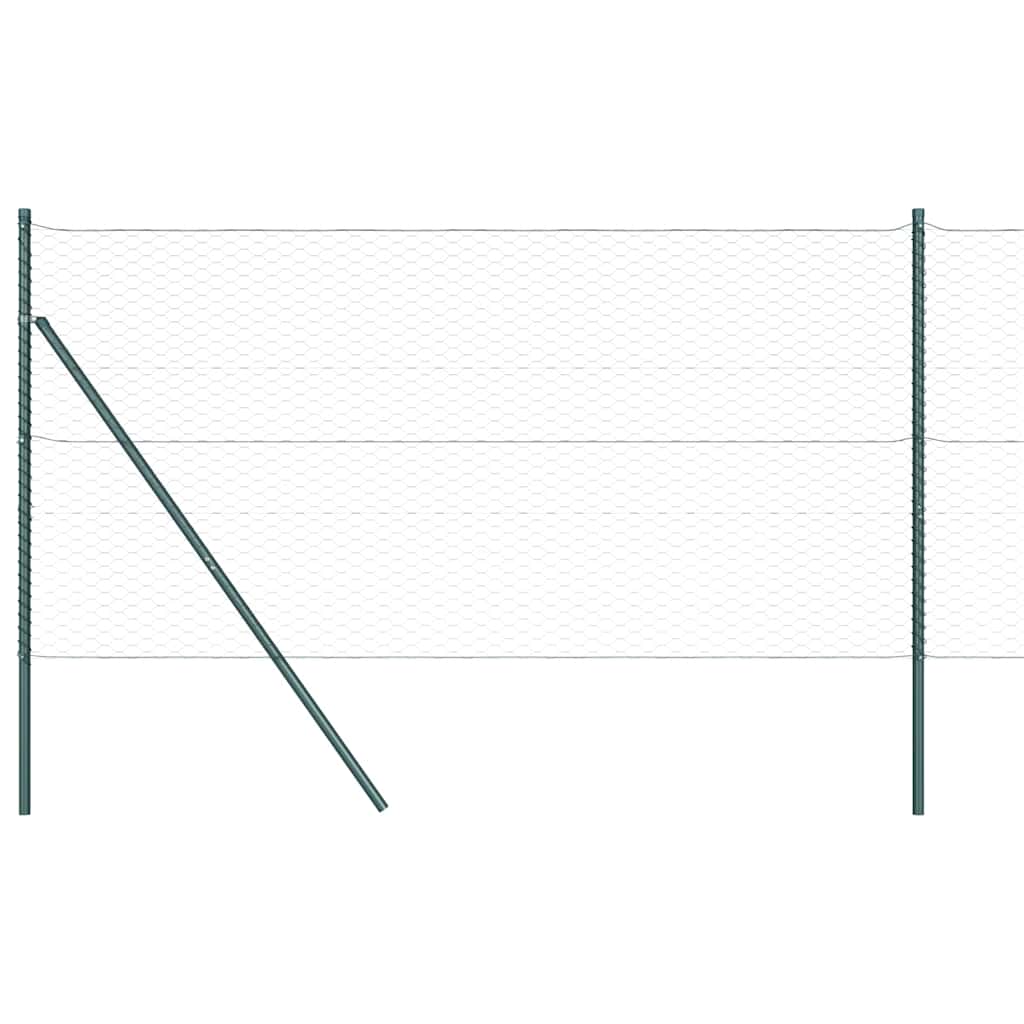 Zaunpfosten Grau 50 x 1,4 m (36 mm Netz) Stahl und PVC