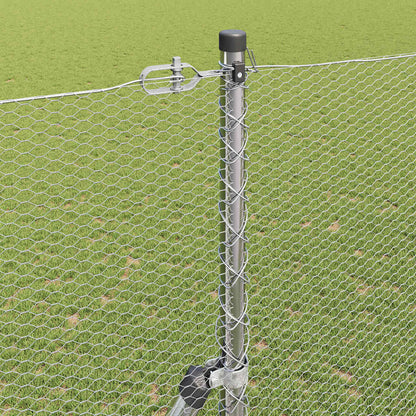 Zaunpfosten Silber 25 x 1,6 m (13 mm Maschenweite) Stahl