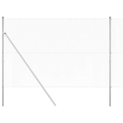 Zaunpfosten Silber 25 x 1,6 m (13 mm Maschenweite) Stahl