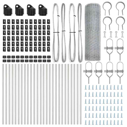 Zaunpfosten Silber 50 x 0,5 m (13 mm Masche) Stahl