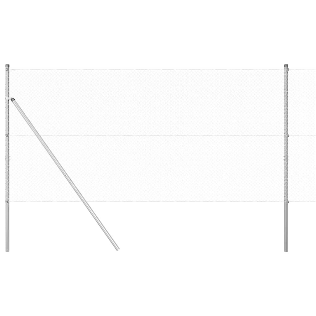 Zaunpfosten Silber 50 x 1,4 m (13 mm Maschenweite) Stahl