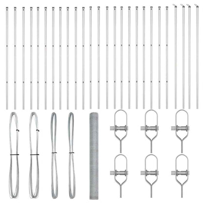 Zaunpfosten Silber 50 x 1,5 m (25 mm Maschenweite) Stahl