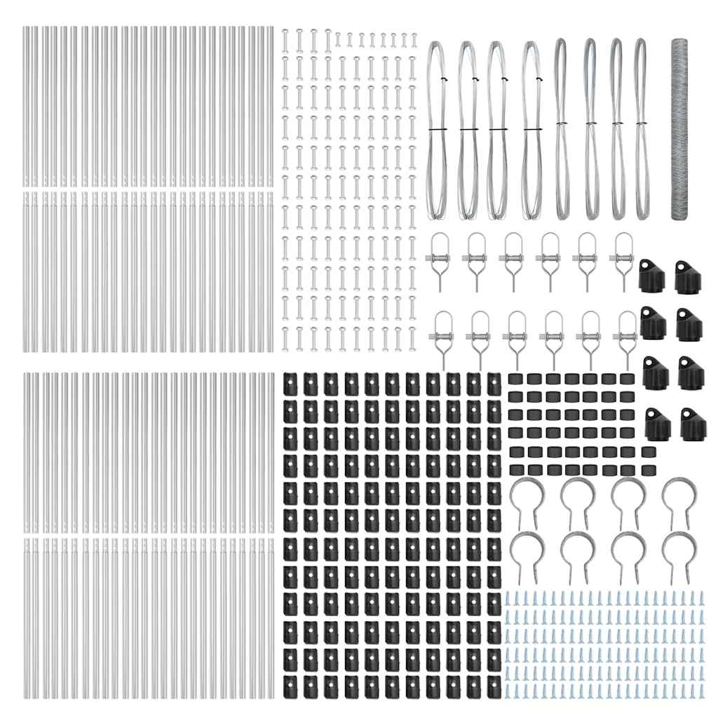 Zaunpfosten Silber 100 x 1,5 m (36 mm Maschenweite) Stahl