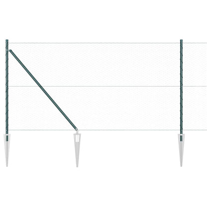 Zaunpfosten Grün 25 x 1 m (25 mm Maschen) Stahl