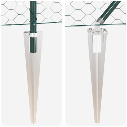 Zaunpfosten Grün 25 x 1,2 m (50 mm Maschen) Stahl