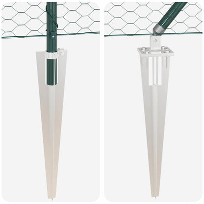 Zaunpfosten Grün 25 x 1,5 m (36 mm Maschen) Stahl