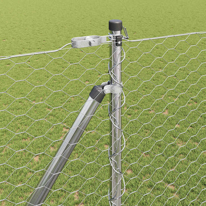 Zaunpfosten Silber 10 x 1,6 m (36 mm Maschenweite) Stahl