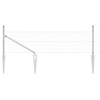 Zaunpfosten Silber 25 x 0,5 m (13 mm Maschen) Stahl