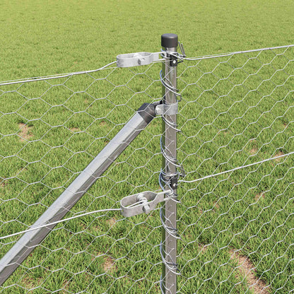 Zaunpfosten Silber 50 x 0,6 m (36 mm Mesh) Stahl