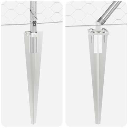 Zaunpfosten Silber 100 x 1,5 m (50 mm Maschenweite) Stahl