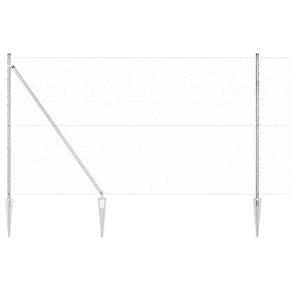 Zaunpfosten Silber 100 x 1,5 m (50 mm Maschenweite) Stahl