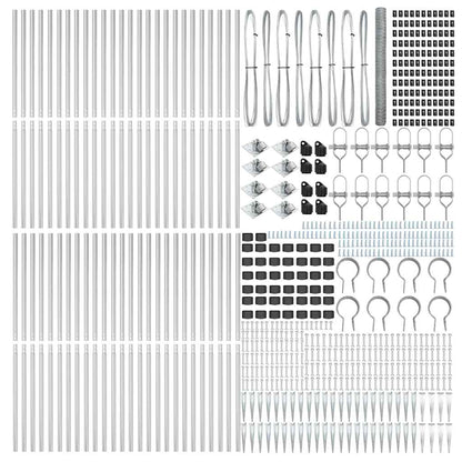 Zaunpfosten Silber 100 x 1,5 m (50 mm Maschenweite) Stahl