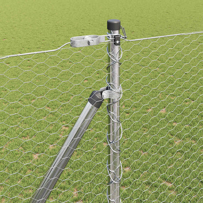 Zaunpfosten Silber 100 x 1,6 m (25 mm Maschennetz) Stahl