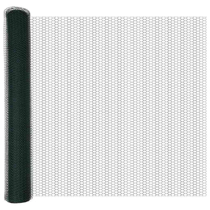 Zaunpfosten Grün 25 x 0,8 m (13 mm Mesh) Stahl und PVC