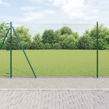 Zaunpfosten Grün 25 x 1,4 m (13 mm Mesh) Stahl und PVC