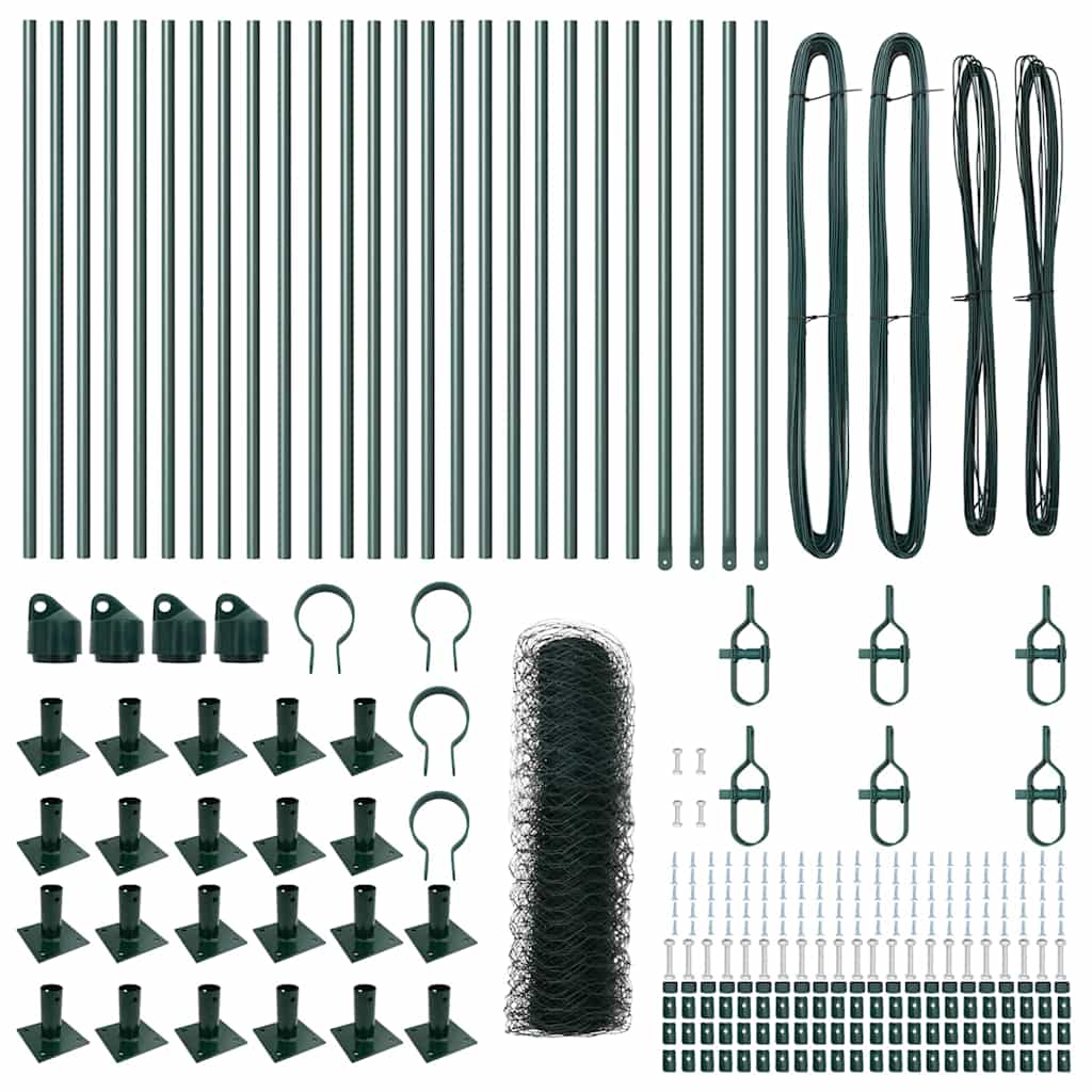 Zaunpfosten Grün 50 x 0,6 m (36 mm Mesh) Stahl und PVC