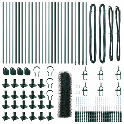 Zaunpfosten Grün 50 x 0,6 m (36 mm Mesh) Stahl und PVC