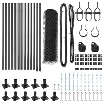 Zaunpfosten Grau 25 x 0,5 m (25 mm Netz) Stahl