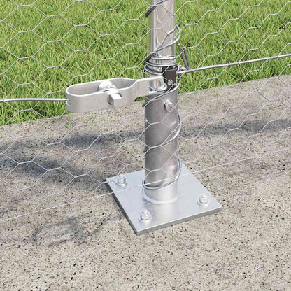 Zaunpfosten Silber 10 x 0,8 m (25 mm Masche) Stahl