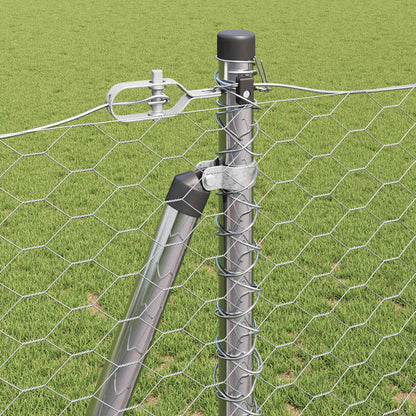 Zaunpfosten Silber 10 x 1,2 m (36 mm Netz) Stahl