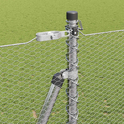 Zaunpfosten Silber 25 x 1,4 m (13 mm Mesh) Stahl