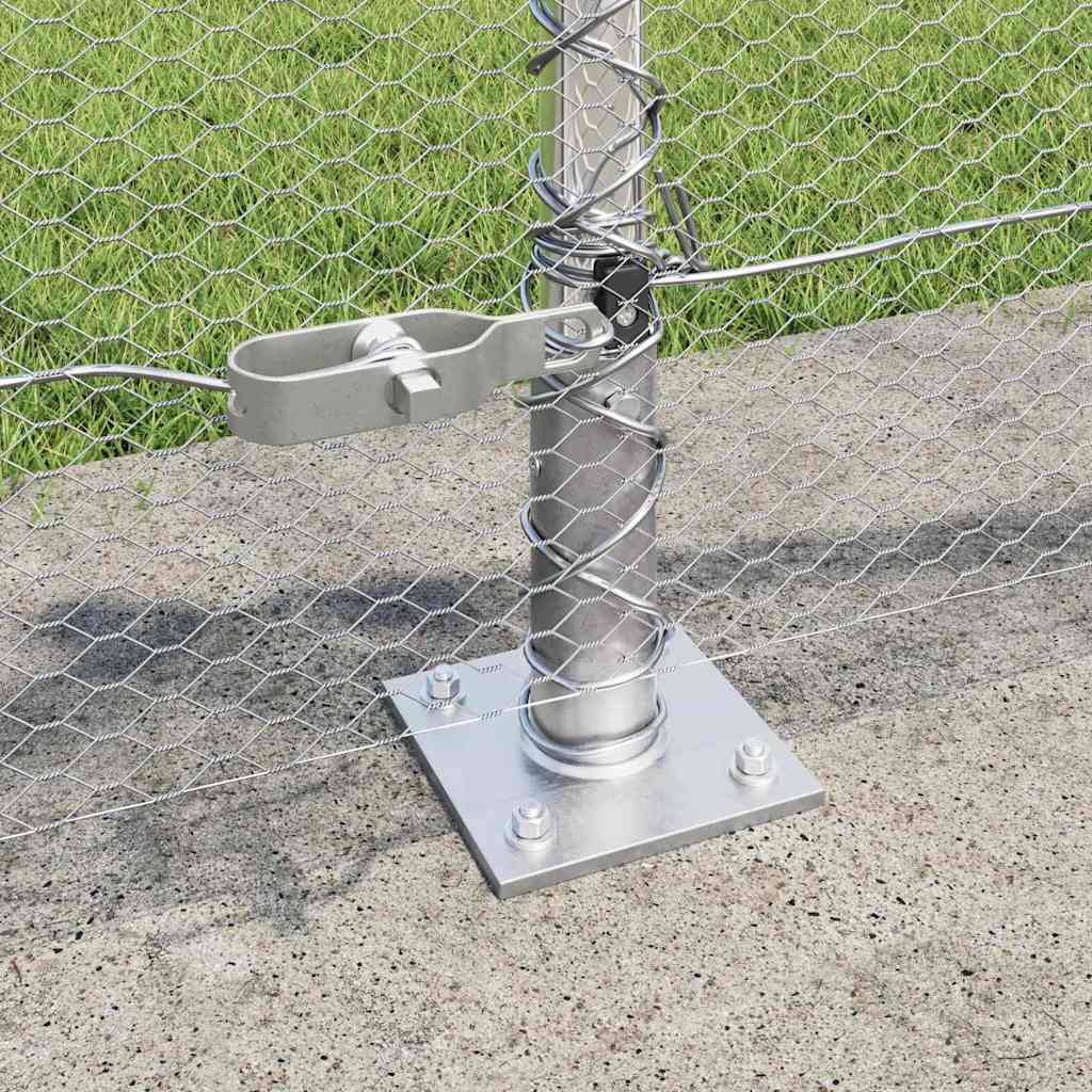 Zaunpfosten Silber 50 x 0,4 m (13 mm Netz) Stahl