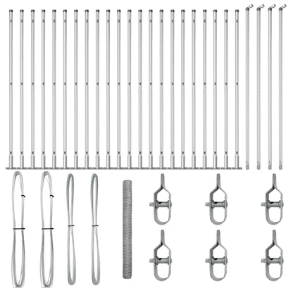 Zaunpfosten Silber 50 x 1,5 m (36 mm Maschenweite) Stahl