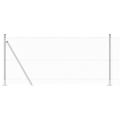 Zaunpfosten Silber 100 x 1 m (13 mm Maschenweite) Stahl
