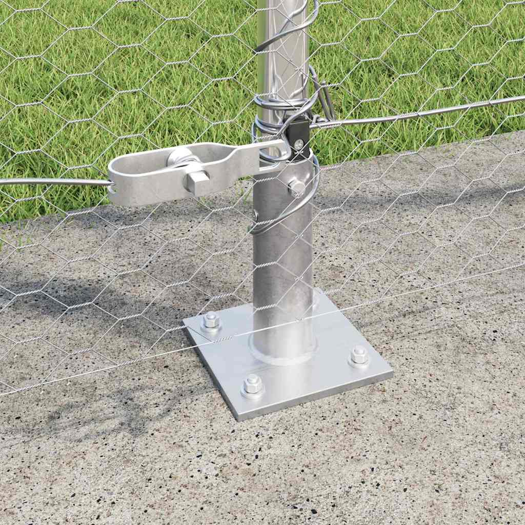 Zaunpfosten Silber 100 x 1,5 m (25 mm Maschenweite) Stahl