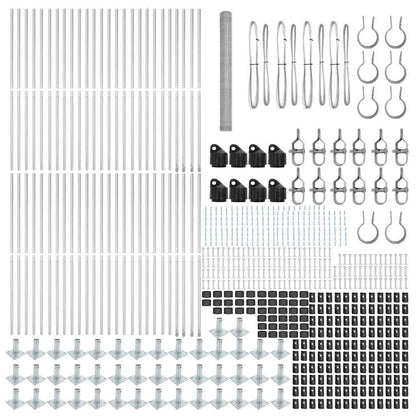 Zaunpfosten Silber 100 x 1,5 m (25 mm Maschenweite) Stahl