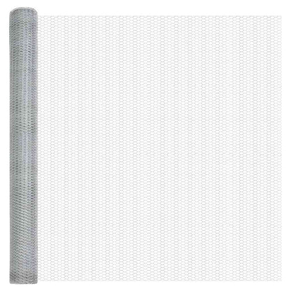 Zaunpfosten Silber 100 x 1,5 m (25 mm Maschenweite) Stahl