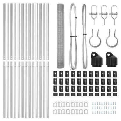 Zaunpfosten Silber 25 x 1,4 m (25 x 25 mm Maschen) Stahl