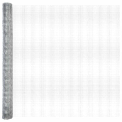 Zaunpfosten Silber 25 x 1,5 m (19 x 19 mm Masche) Stahl
