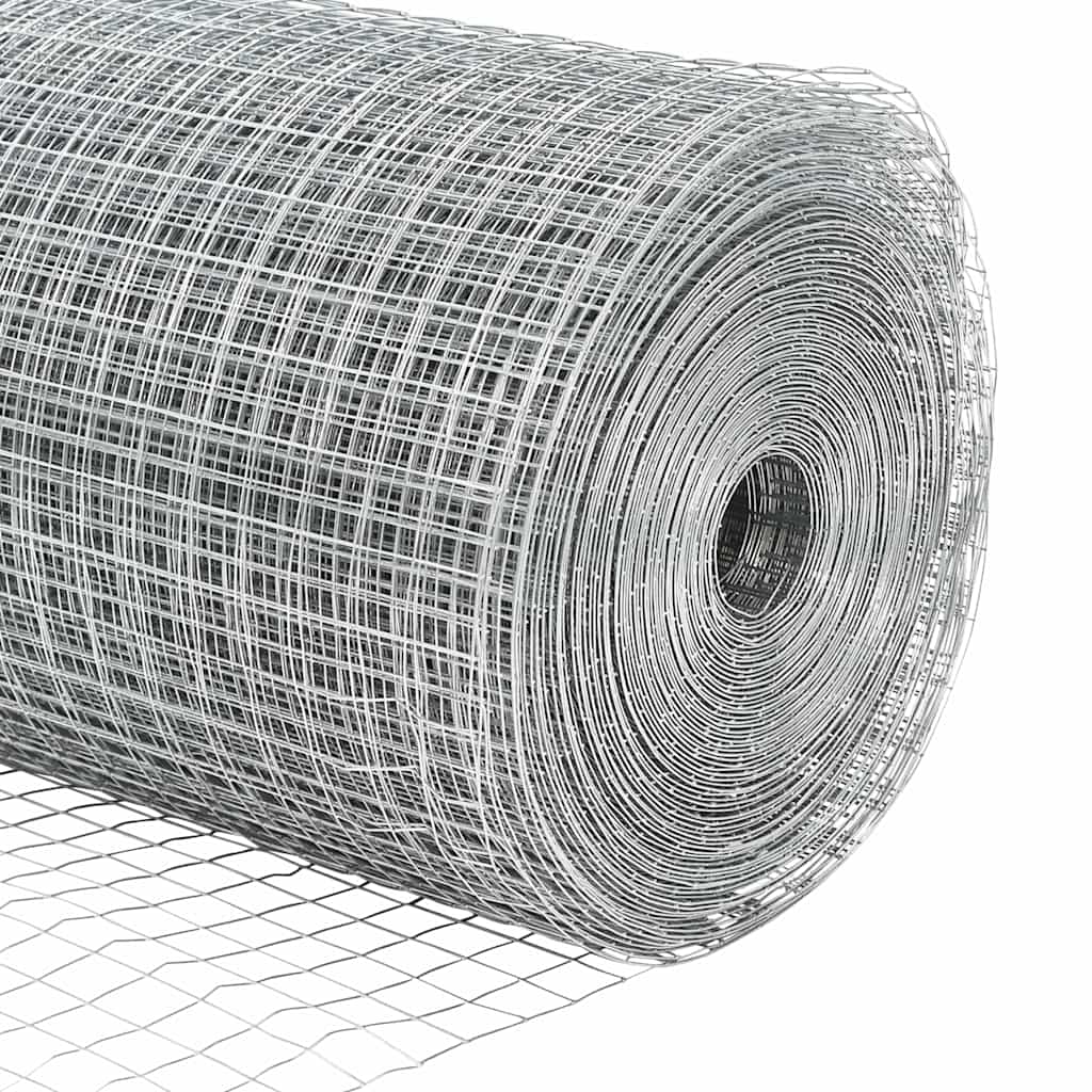 Zaunpfosten Silber 50 x 0,6 m (19 x 19 mm Mesh) Stahl