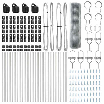 Zaunpfosten Silber 50 x 0,6 m (19 x 19 mm Mesh) Stahl