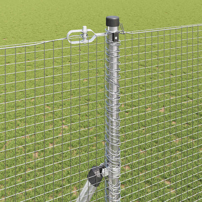 Zaunpfosten Silber 50 x 1,5 m (19 x 19 mm Mesh) Stahl