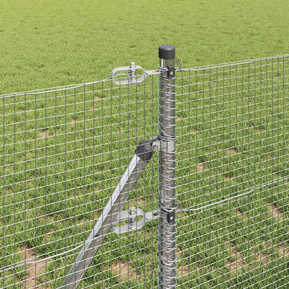 Zaunpfosten Silber 100 x 0,8 m (16 x 16 mm Netz) Stahl