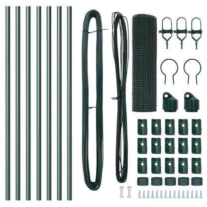 Zaunpfosten Grün 10 x 0,5 m (25 x 25 mm Netz) Stahl