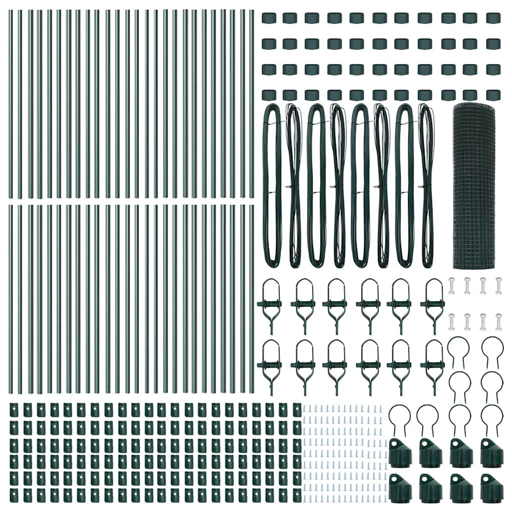 Zaunpfosten Grün 100 x 0,5 m (19 x 19 mm Maschenweite)