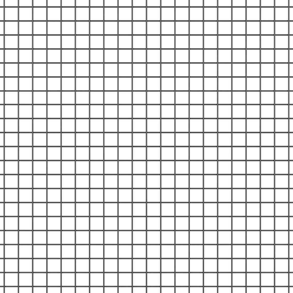 Zaunpfosten Grau 10 x 1 m (12 x 12 mm Maschen ) Stahl