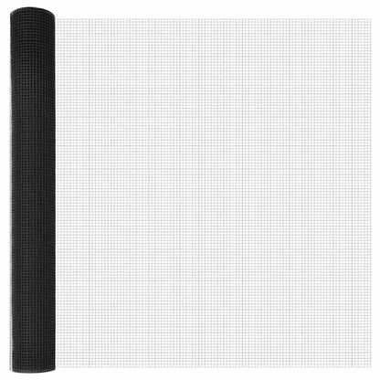 Zaunpfosten Grau 10 x 1 m (12 x 12 mm Maschen ) Stahl