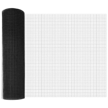 Zaunpfosten Grau 25 x 0,5 m (12 x 12 mm Masche) Stahl