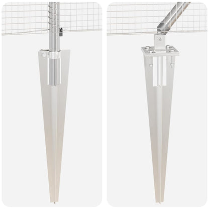 Zaunpfosten Silber 10 x 0,8 m (16 x 16 mm Draht) Stahl